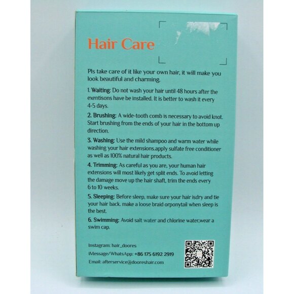 Doores Human Hair Extensions Mixed Set Ponytail Clip Stick Blonde Highlight 18" - Picture 11 of 11